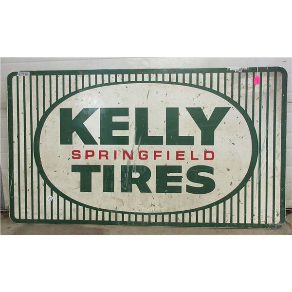 5'x34" Metal Kelley Springfield Tires Advertising Sign