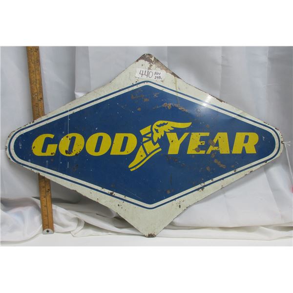 18"x27" Good Year Tire Metal Advertising Sign
