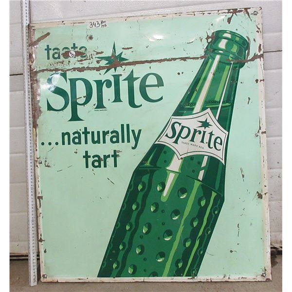 27"x31" Embossed Sprint Metal Advertising sign (dated 1965)