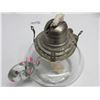Image 4 : #2 fingerhold glass coal oil lamp with Chimney