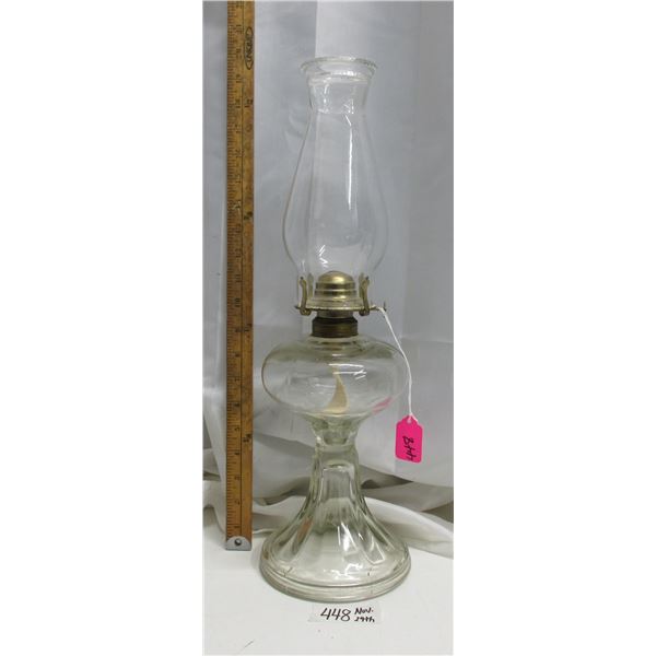 #2 glass coal oil lamp with Chimney