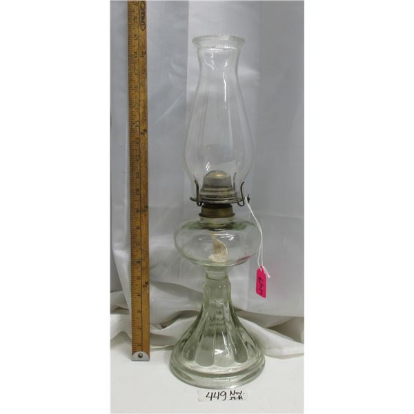 #2 glass coal oil lamp with Chimney