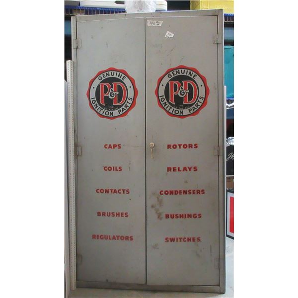 Service Station P&D Advertising wall hung parts cabinet