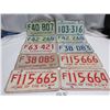 lot of 10 early 1970's Saskatchewan License plates