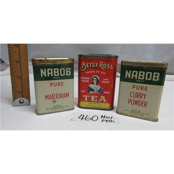 3 different spicertins (1 a bank)