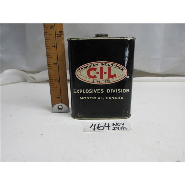 Early CIL Snapshot black powder tin