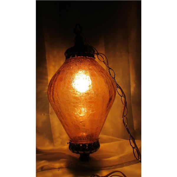 Mid Certury hanging swag lamp (working)