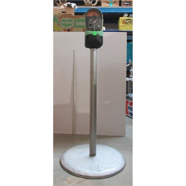 Working parking meter on stand