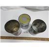 Image 2 : 3 different oil tins (1full)