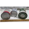 Image 3 : 3 different oil tins (1full)