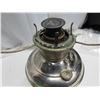 Image 6 : Rayo Nickel plated cial oil lamp with nice original shade and Globe