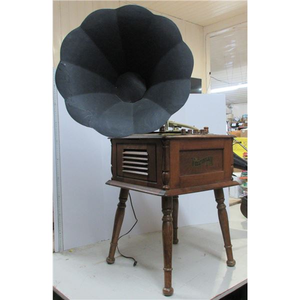 The Grafonola Radio Record Player with horn