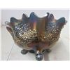 Image 4 : Lq. Purple Carnival Glass Orange Tree Patterned footed bowl