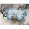 Image 3 : large Ruffled Blue Trimmel Victorian Brides Basket