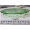 Image 3 : Green Depression Uranium glass footed cake plate