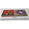 Image 2 : 2 different flat 50 cigarette tins Quees Elizabeth and Christmas