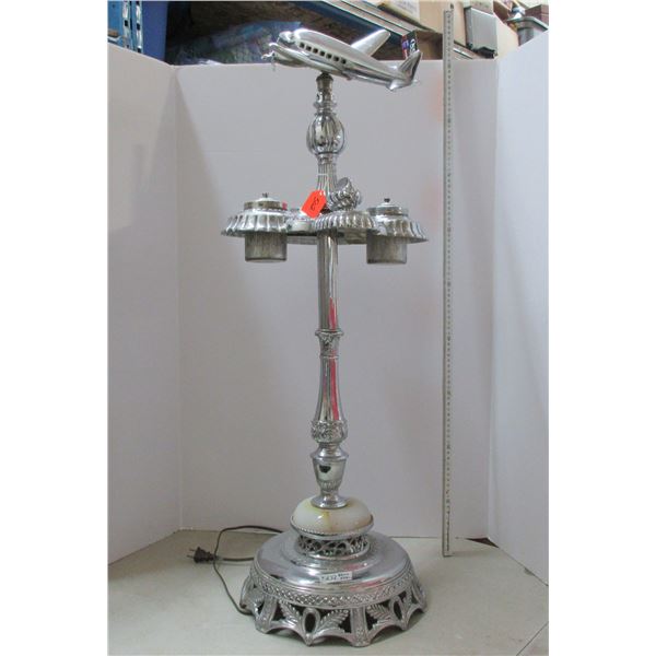 Art Deco DC3 Airplane Ashtray stand(light up)