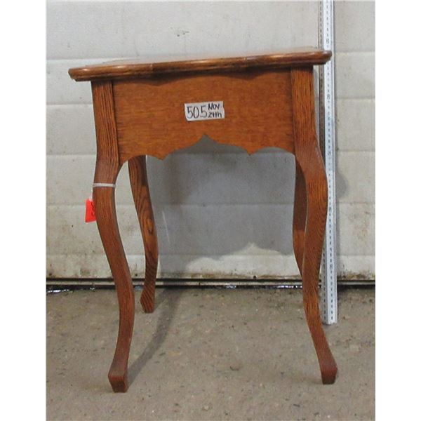 small occasional oak table