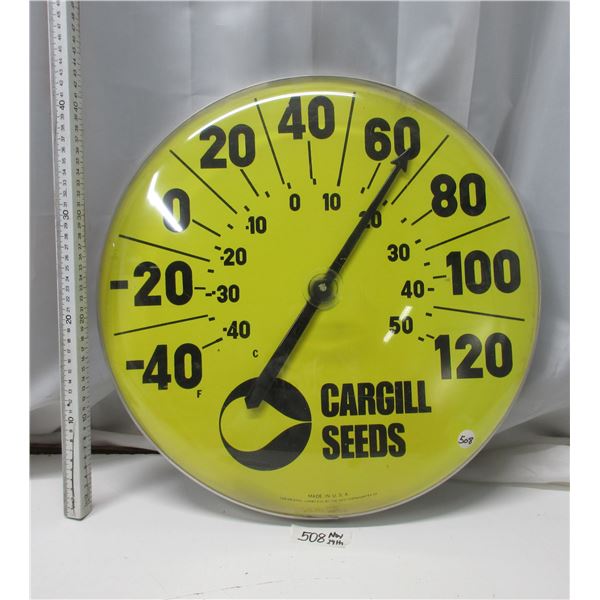 18"round Cargill seeds Jumbo advertising Thermometer