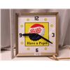 14" square pepsi Cols Electric Advertising clock (working)