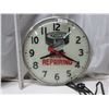 Image 2 : 15"round Shoe Repair Advertising light up Clock (working)