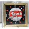 Image 2 : 15"square light up Orange Crush Electric clock (working)