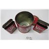 Image 4 : 3 Velvet tabacco tins, 1 round and 2 pocket