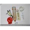 Image 2 : 9 different advertising items including thermometers