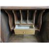 Image 4 : Quarter sawn oak lq curved glass 4 shelf secretary with key