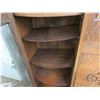 Image 6 : Quarter sawn oak lq curved glass 4 shelf secretary with key