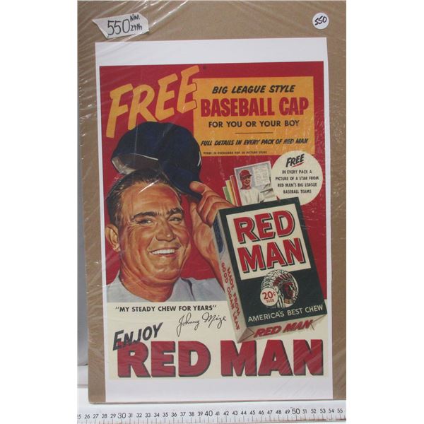 Advertising Red man Chewing Tabacco Poster