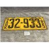 1923 Saskatchewan License Plate