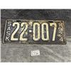 1924 Saskatchewan License Plate