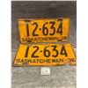 1936 Saskatchewan License Plate