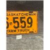 Image 3 : 1939 large Saskatchewan License Plate - farm truck