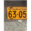 Image 2 : 1939 Saskatchewan License Plate