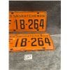Image 3 : 1963 pair of Saskatchewan License Plates - farm