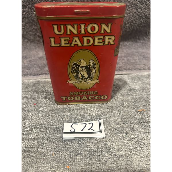 Union Leader pocket tobacco tin