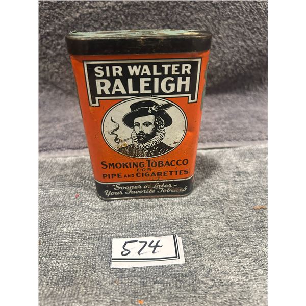 Sir Walter Raleigh pocket tobacco tin