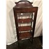 Image 5 : Walnut China Cabinet - lead glass front door - 60"H x 23"W x 12"D