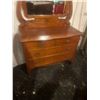 Image 2 : Oak Dresser with Beveled Mirror - 76"H x 45"W x 22"D
