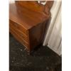 Image 4 : Oak Dresser with Beveled Mirror - 76"H x 45"W x 22"D