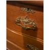 Image 7 : Oak Dresser with Beveled Mirror - 76"H x 45"W x 22"D