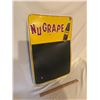 Nu Grape tin menu board sign - embossed, 1960's, original, 27"x19"