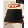 Image 4 : Hires Root Beer tin menu board sign - embossed, stamped 1963, 27"x19"