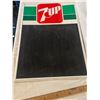 7-Up tin menu board sign - 28"x20"