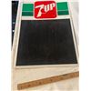 Image 3 : 7-Up tin menu board sign - 28"x20"