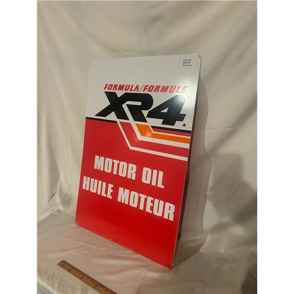 XR4 Motor Oil 2-sided tin sign - 36"x24"