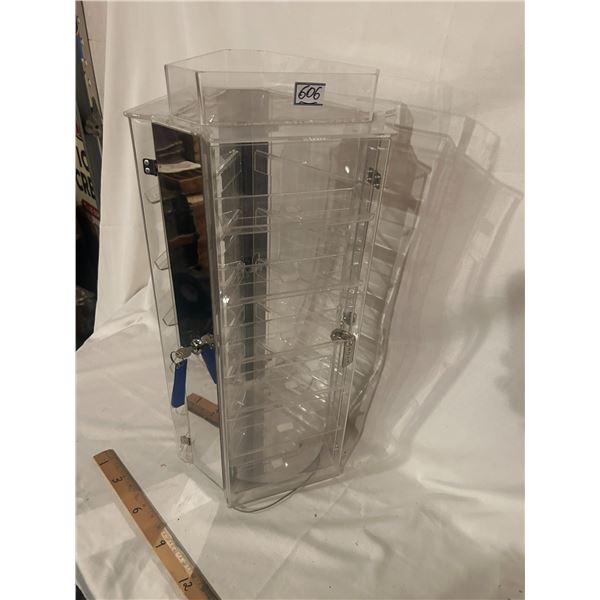 3-sided display stand with keys - turntable, 27"H x14"across