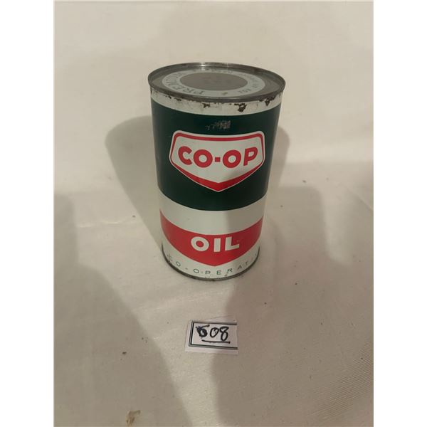 Co-op 1 quart oil tin - full, Federated Co-op